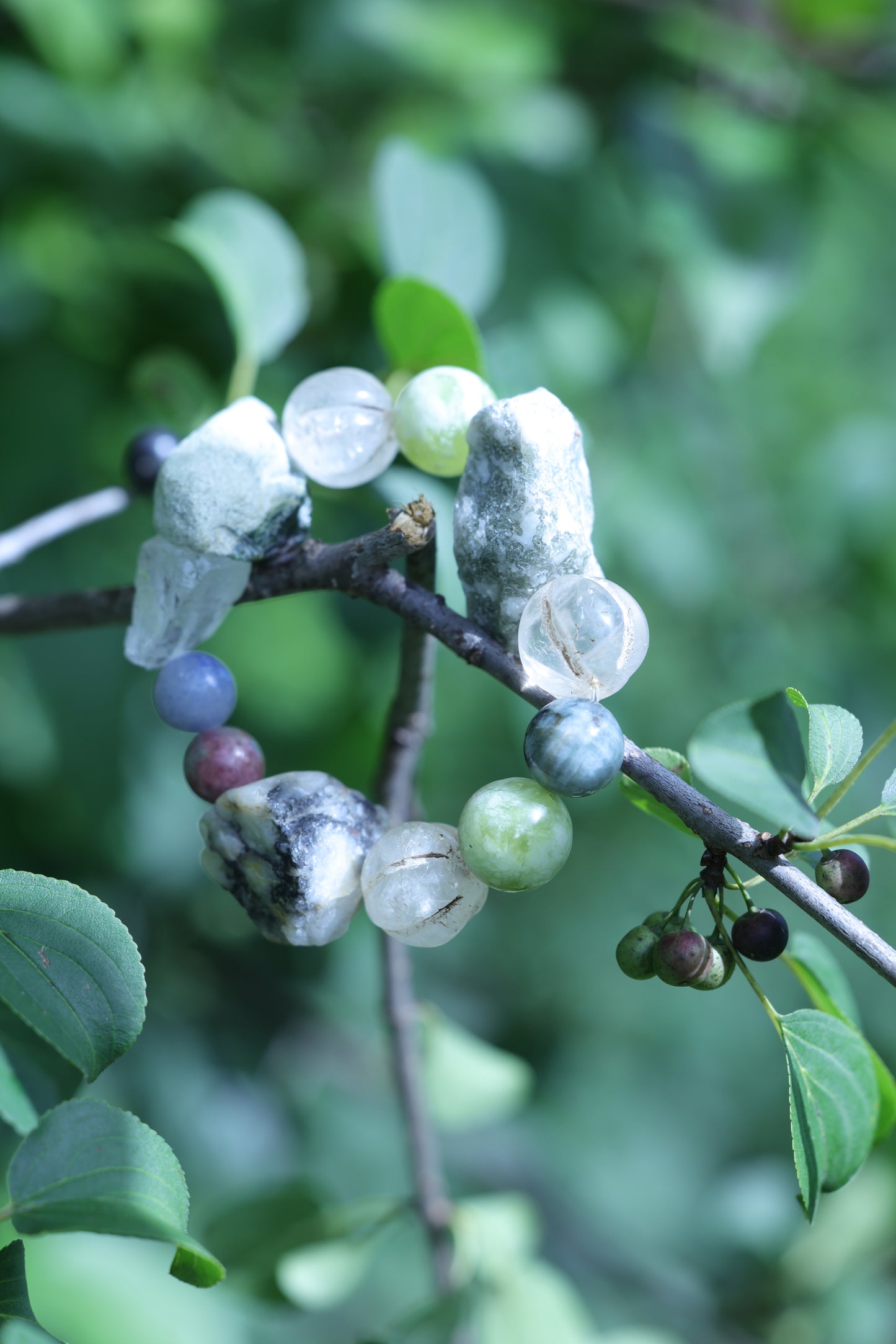 #21 🌿Witchwood Raw Stone Crystal Bracelet🌿
