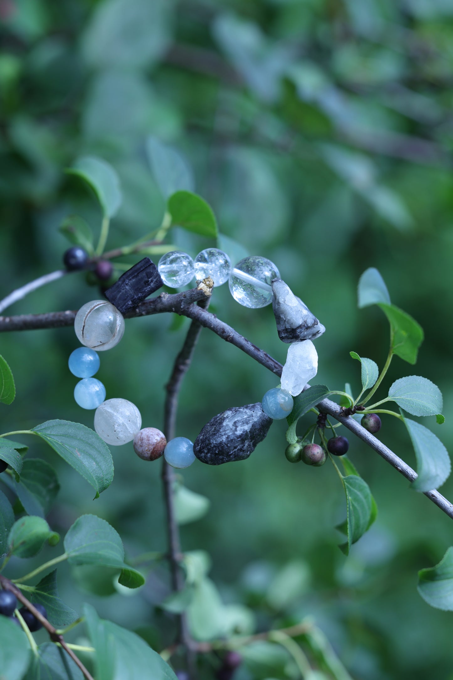 #9 🌿Witchwood Raw Stone Crystal Bracelet🌿