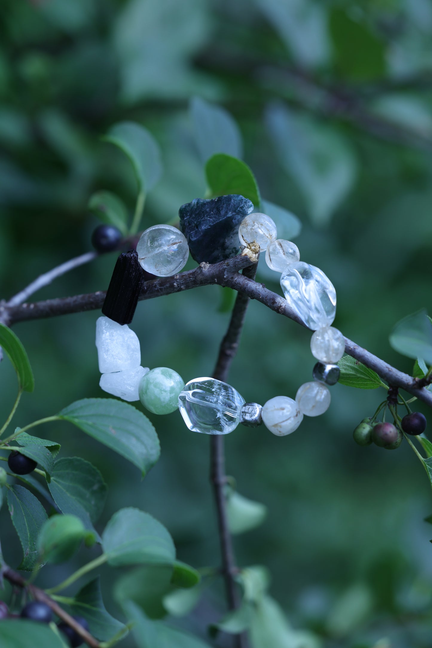 #13 🌿Witchwood Raw Stone Crystal Bracelet🌿