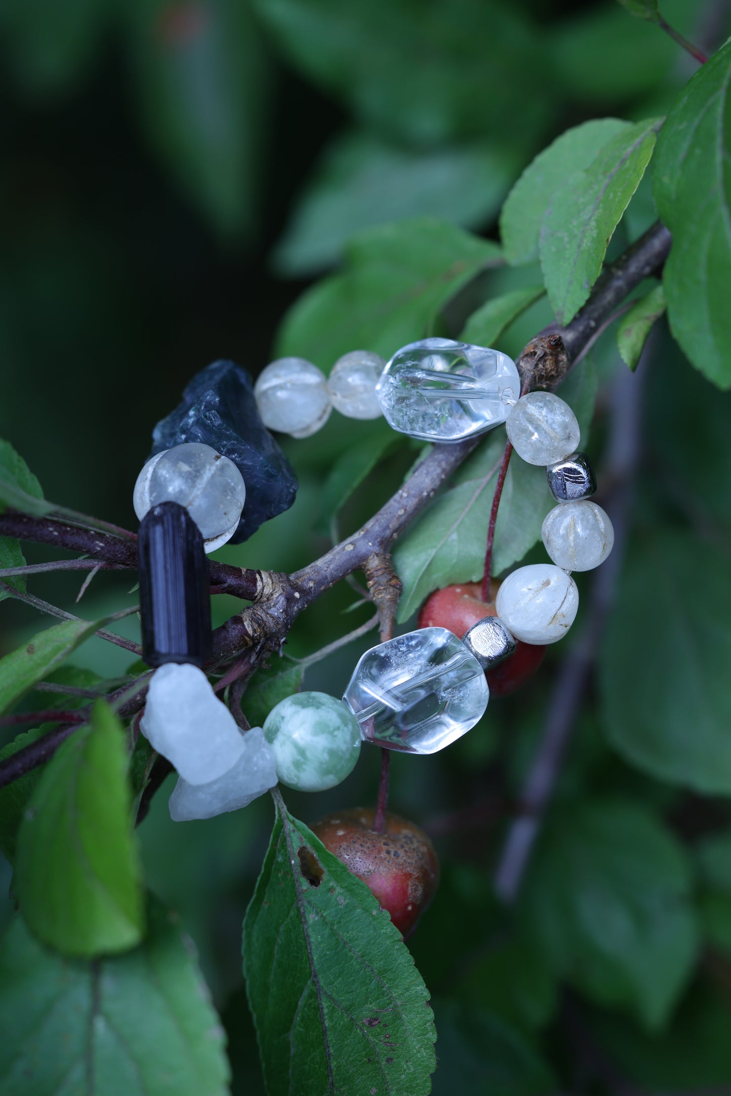 #13 🌿Witchwood Raw Stone Crystal Bracelet🌿