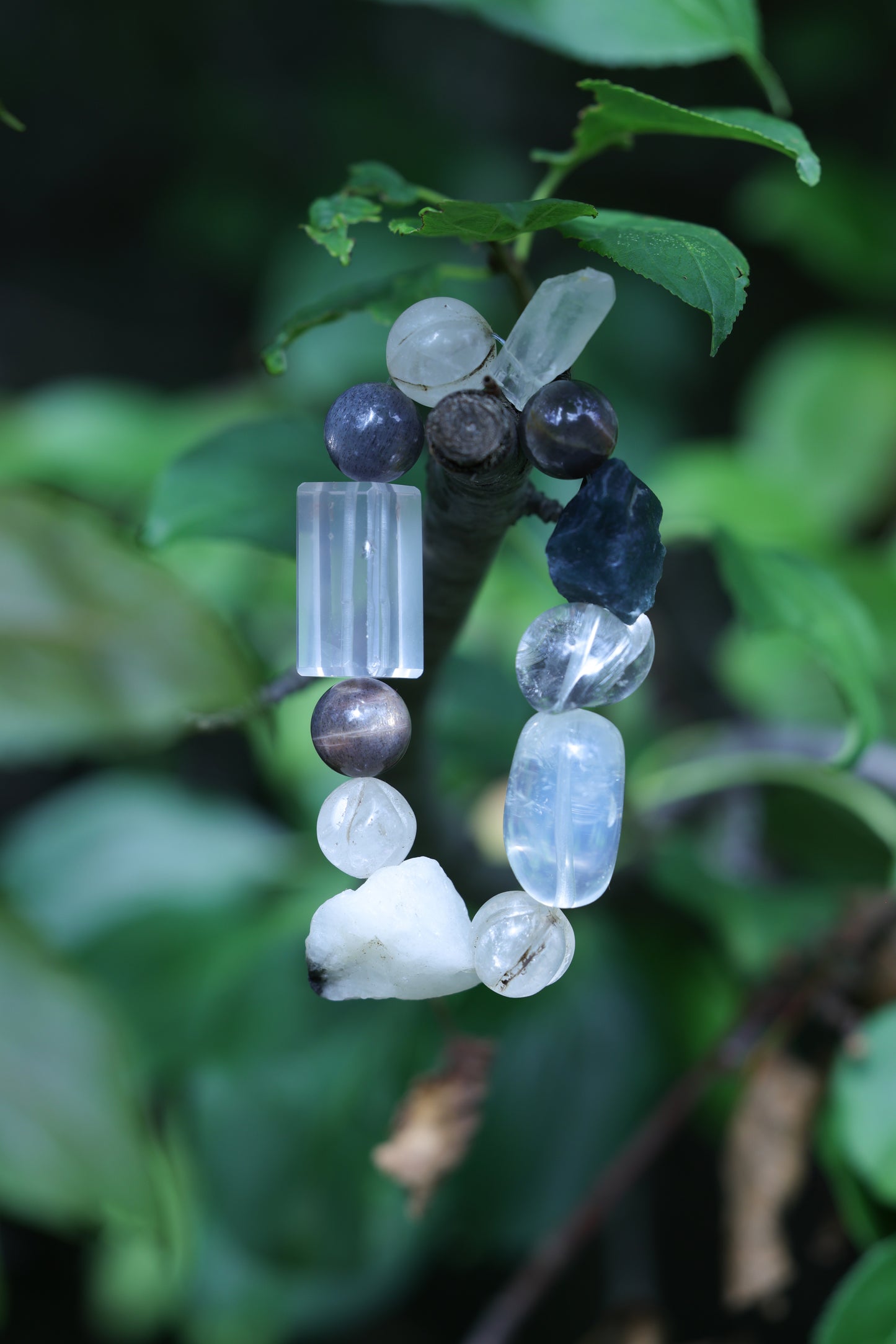 #25 🌿Witchwood Raw Stone Crystal Bracelet🌿