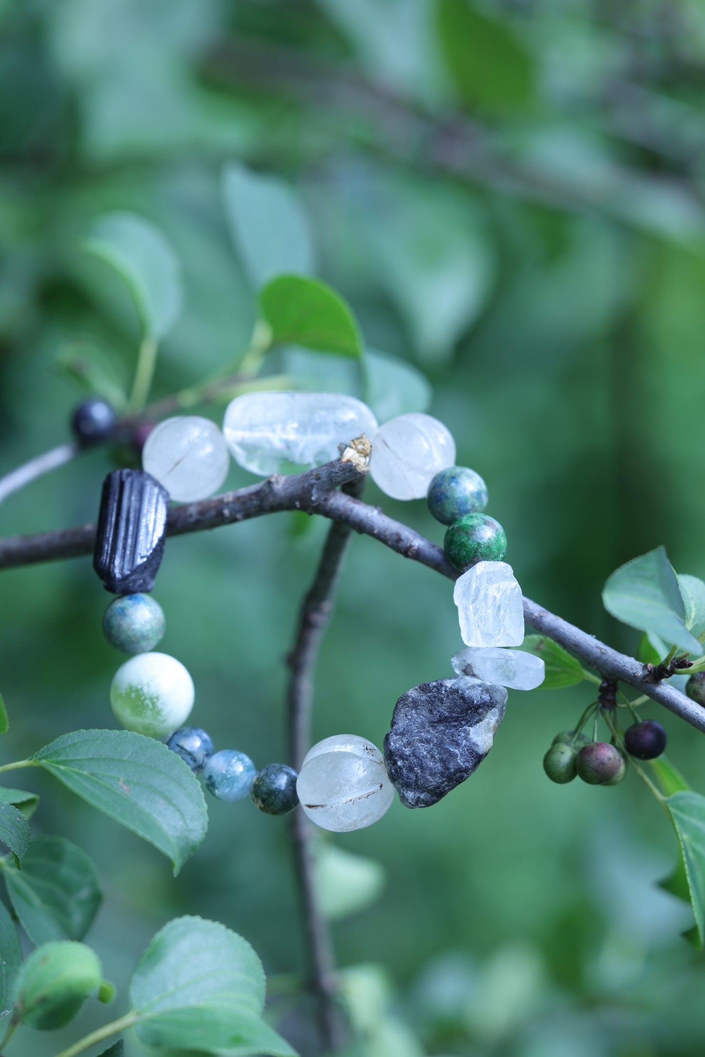 #14 🌿Witchwood Raw Stone Crystal Bracelet🌿