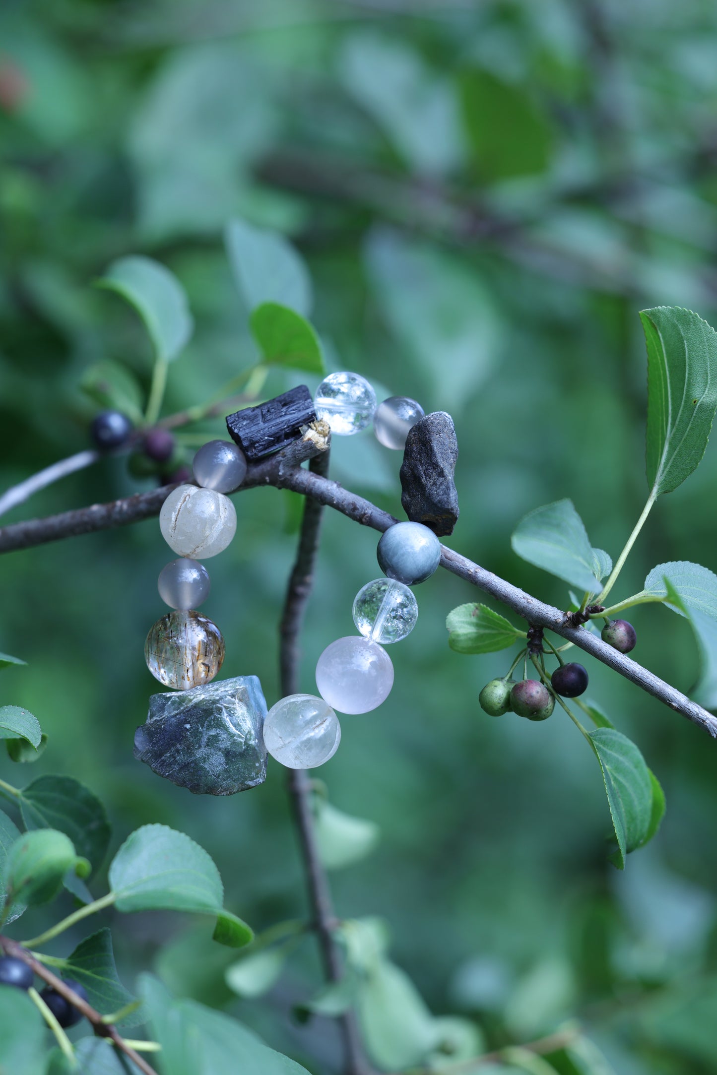 #18 🌿Witchwood Raw Stone Crystal Bracelet🌿