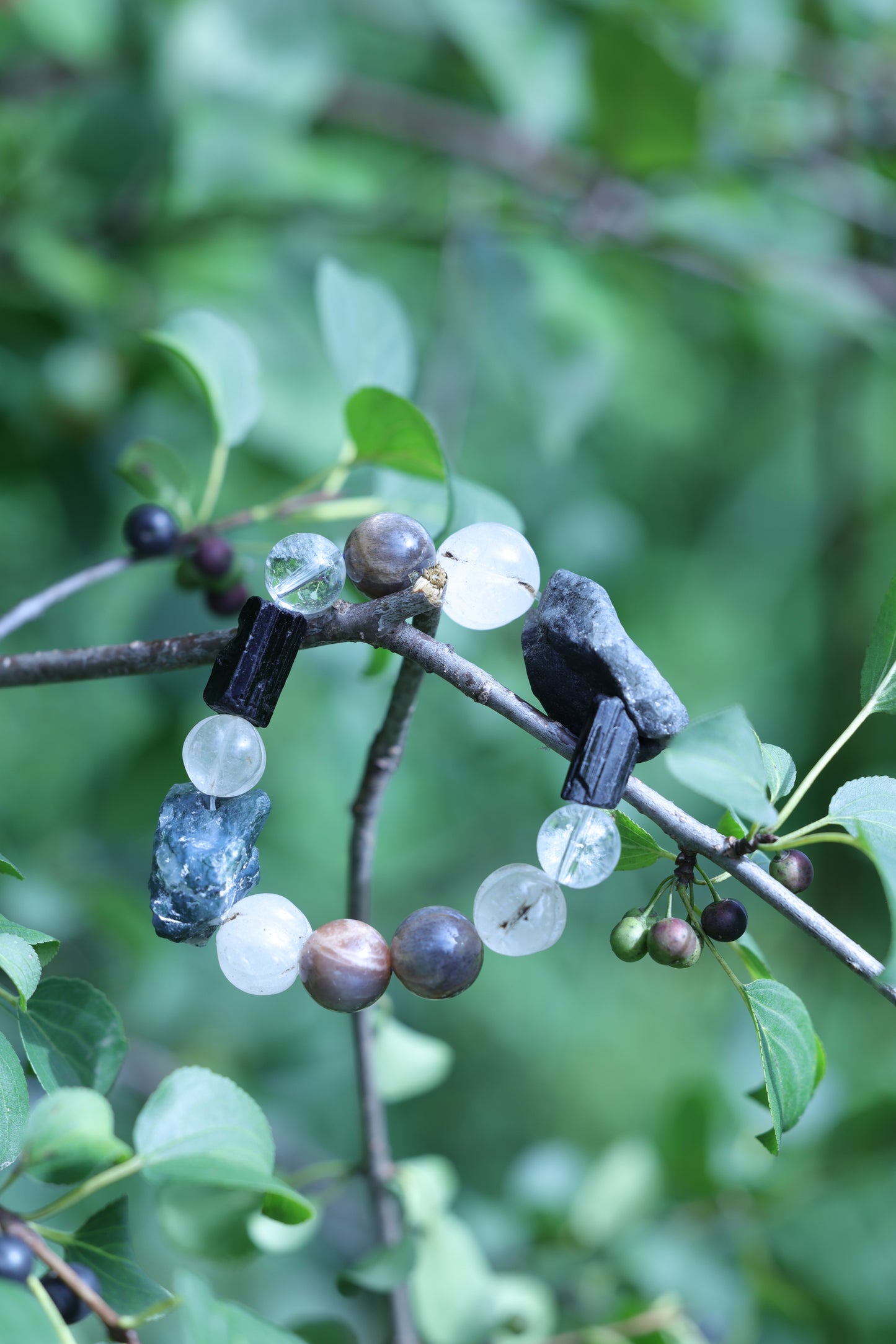 #8 🌿Witchwood Raw Stone Crystal Bracelet🌿