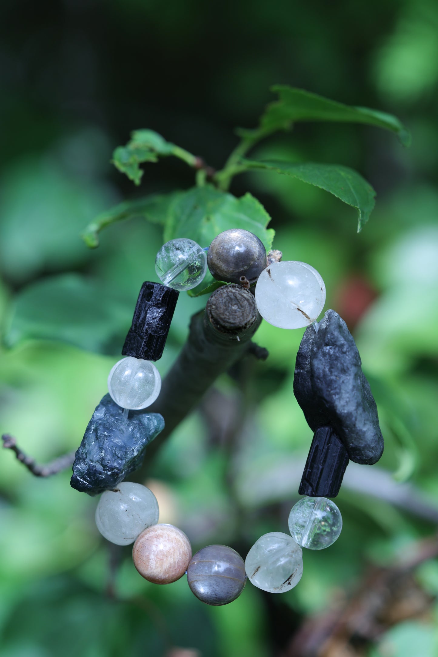 #8 🌿Witchwood Raw Stone Crystal Bracelet🌿