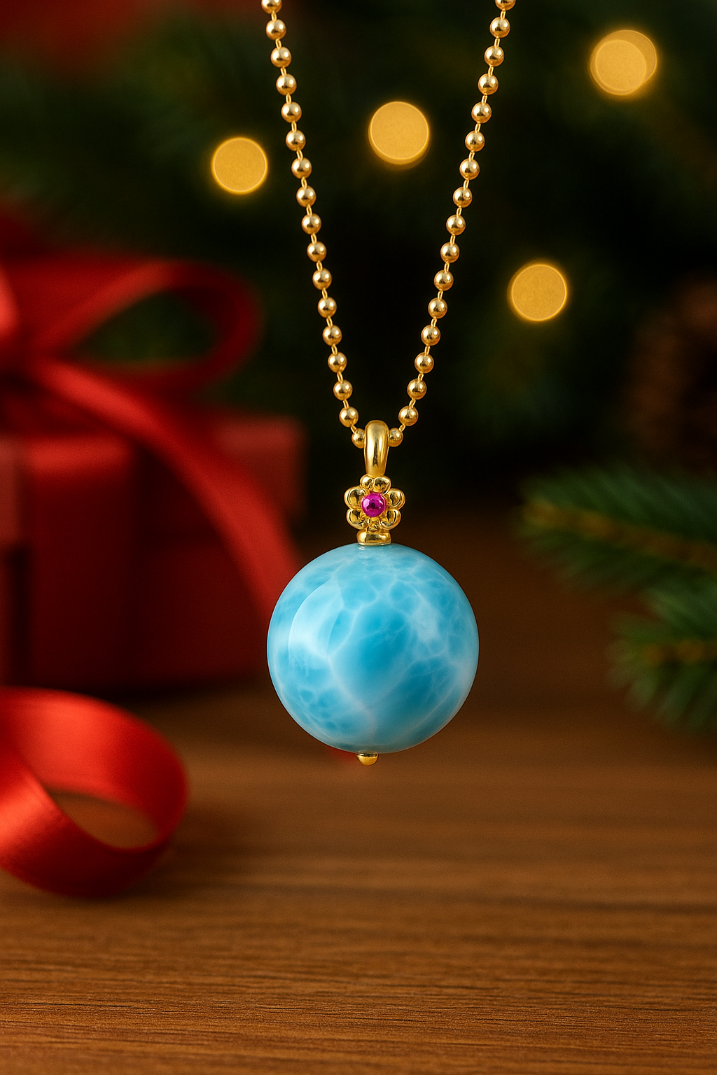 Larimar Pendant Necklace