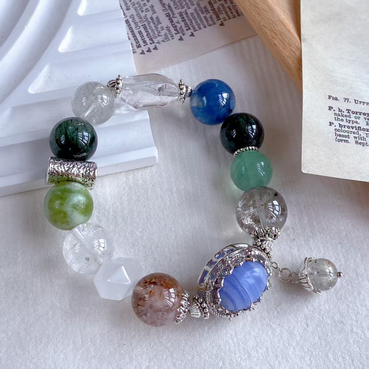 Natural Multi-Stone Statement Bracelet