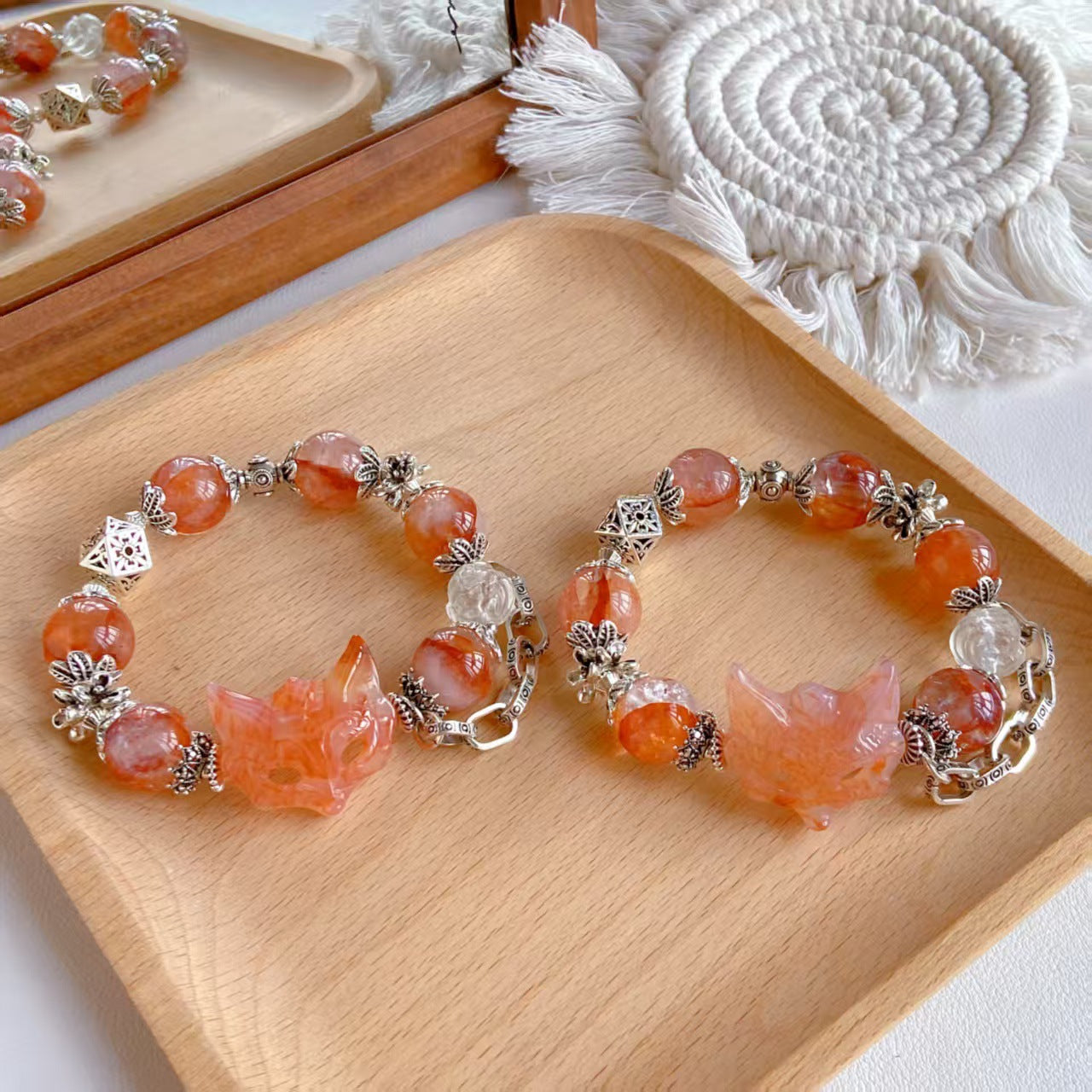 Red Agate Statement Bracelet